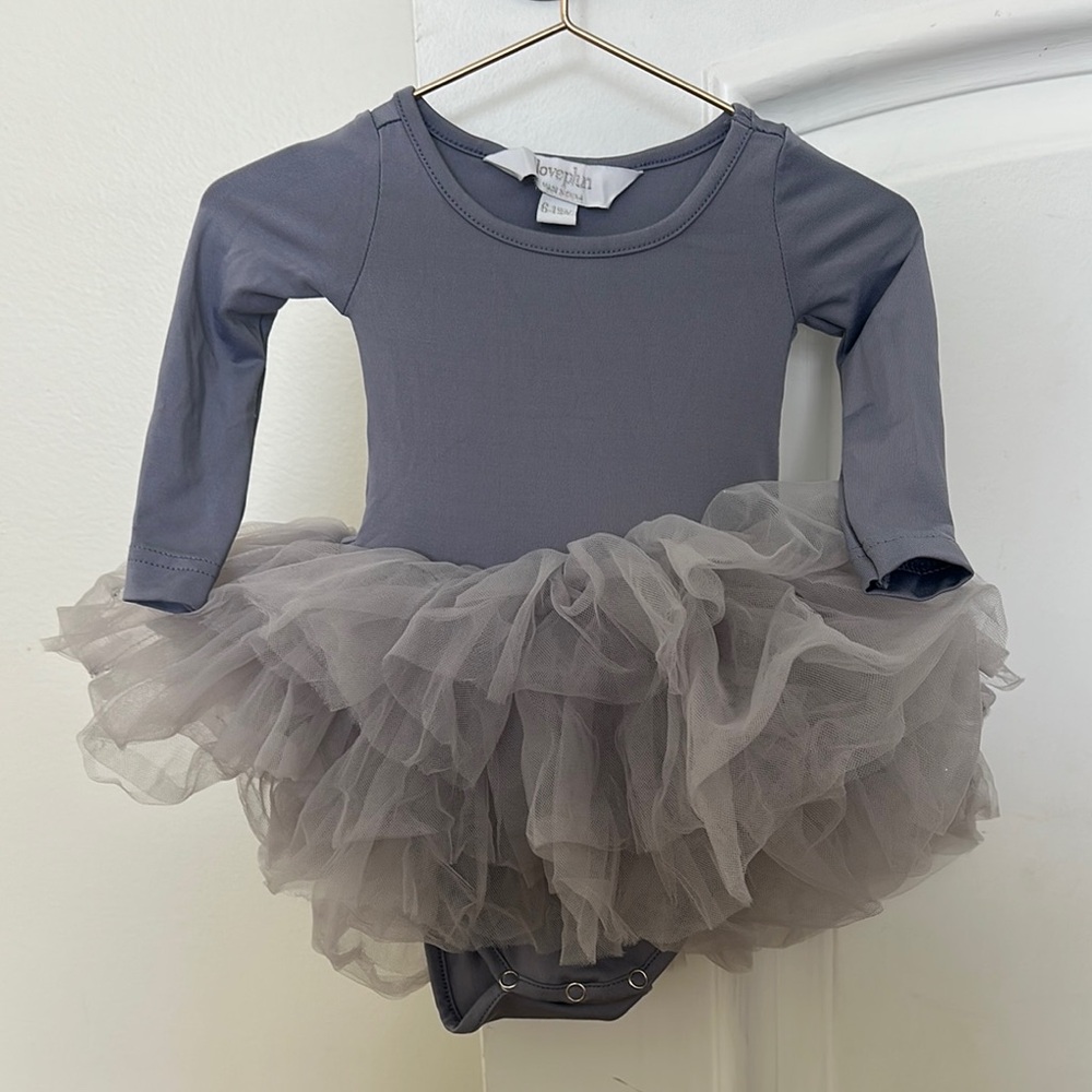 iloveplum purple grey long sleeved tutu 6-12m